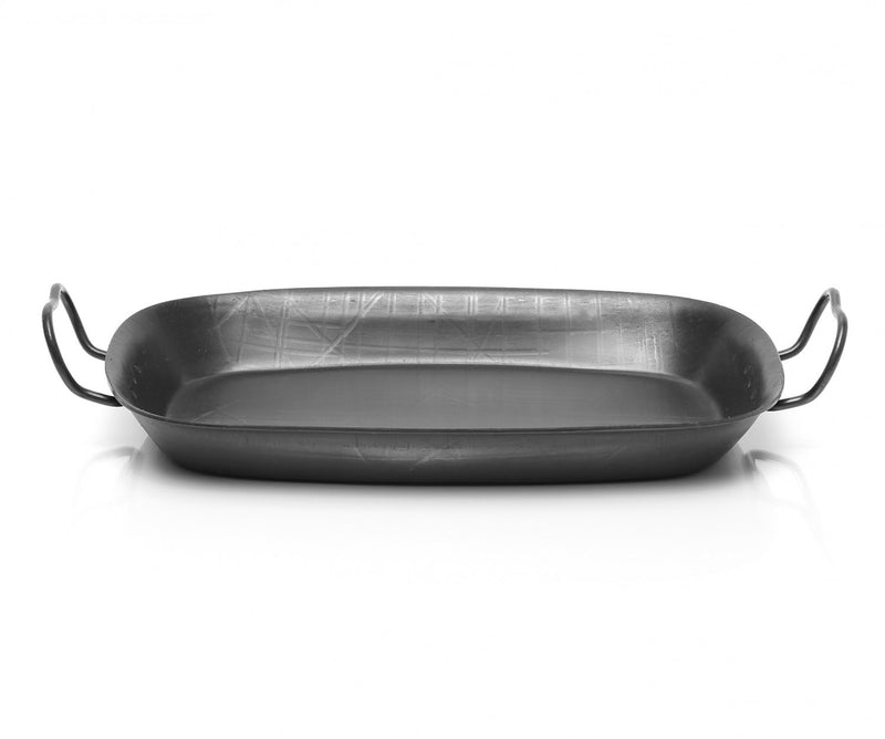 Geschmiedete Fischbratpfanne mit 2 Griffen