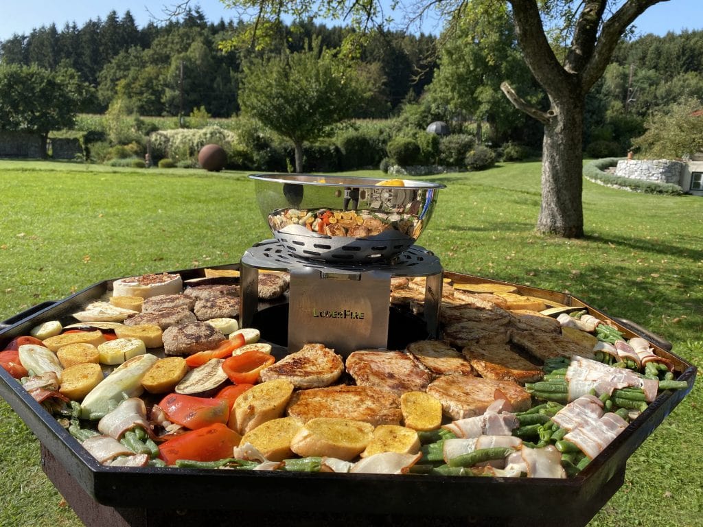 LoderFire® cook&grill firetable 3er SIDEBOARD - 100 cm
