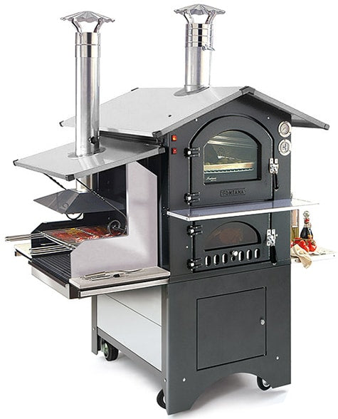 Fontana Forni GUSTO COMBI mit Rollwagen &amp; Grillstelle