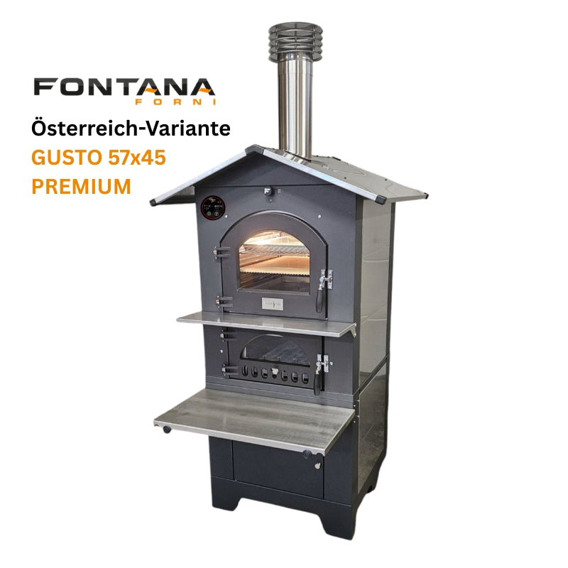 Fontana Forni Gusto 57x45 Premium - Mobiler Holzbackofen und Brotbackofen